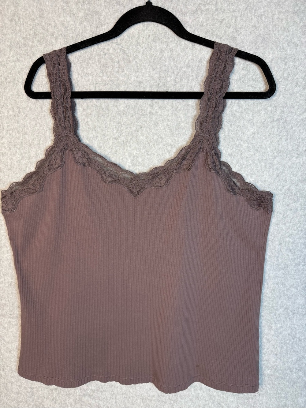 Maurices 2X Lace Trim Ribbed Tank | Coquette Boho Fairy Grunge